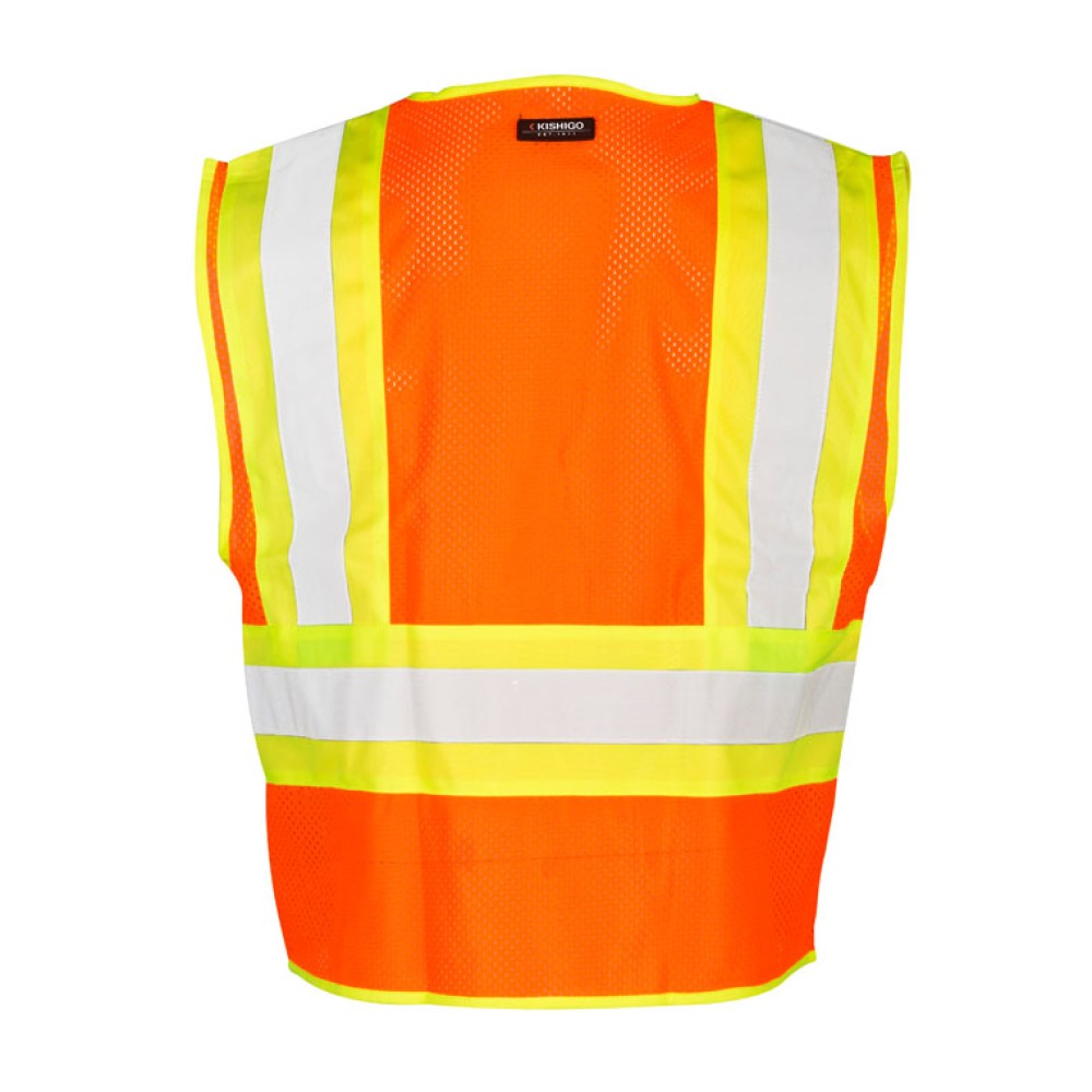 Kishigo 1056 Contrasting Mesh Vest [Orange]