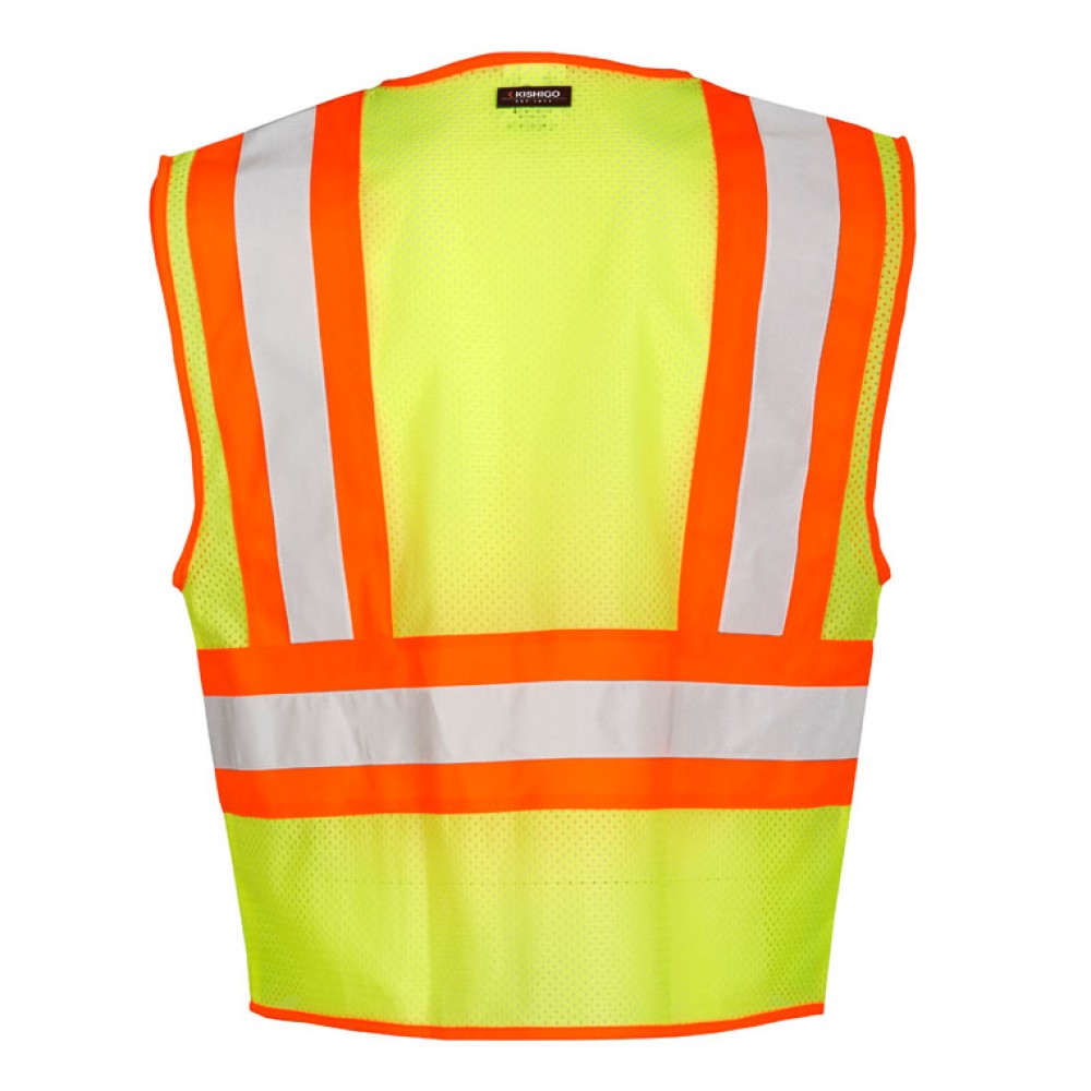 Kishigo 1056 Contrasting Mesh Vest [Lime]