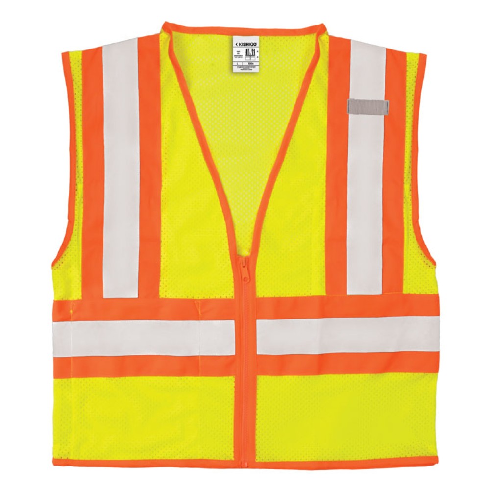 Kishigo 1056 Contrasting Mesh Vest [Lime]