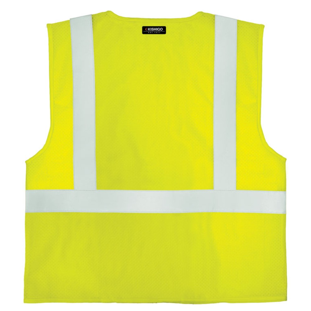 Kishigo 1083 4 Pocket Hook & Loop Mesh Vest [Lime]