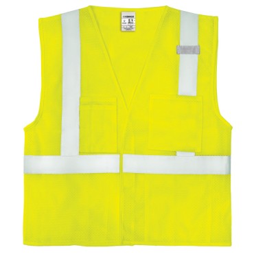 Kishigo 1083 4 Pocket Hook & Loop Mesh Vest [Lime]