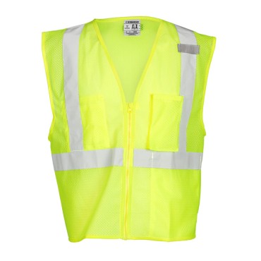 Kishigo 1085 3 Pocket Zipper Mesh Vest [Lime]