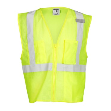 Kishigo 1085 3 Pocket Zipper Mesh Vest [Lime]