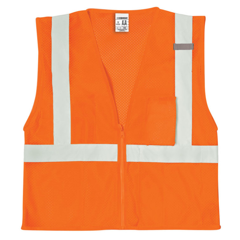 Kishigo 1086 Ultra-Cool Mesh 3-Pocket Safety Vest - Orange