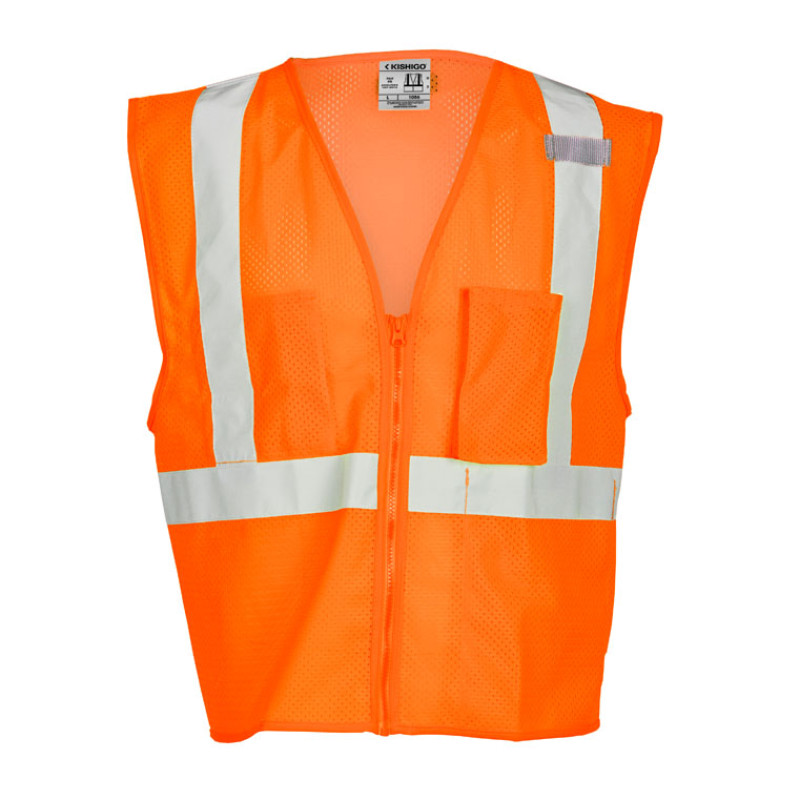 Kishigo 1086 Ultra-Cool Mesh 3-Pocket Safety Vest - Orange
