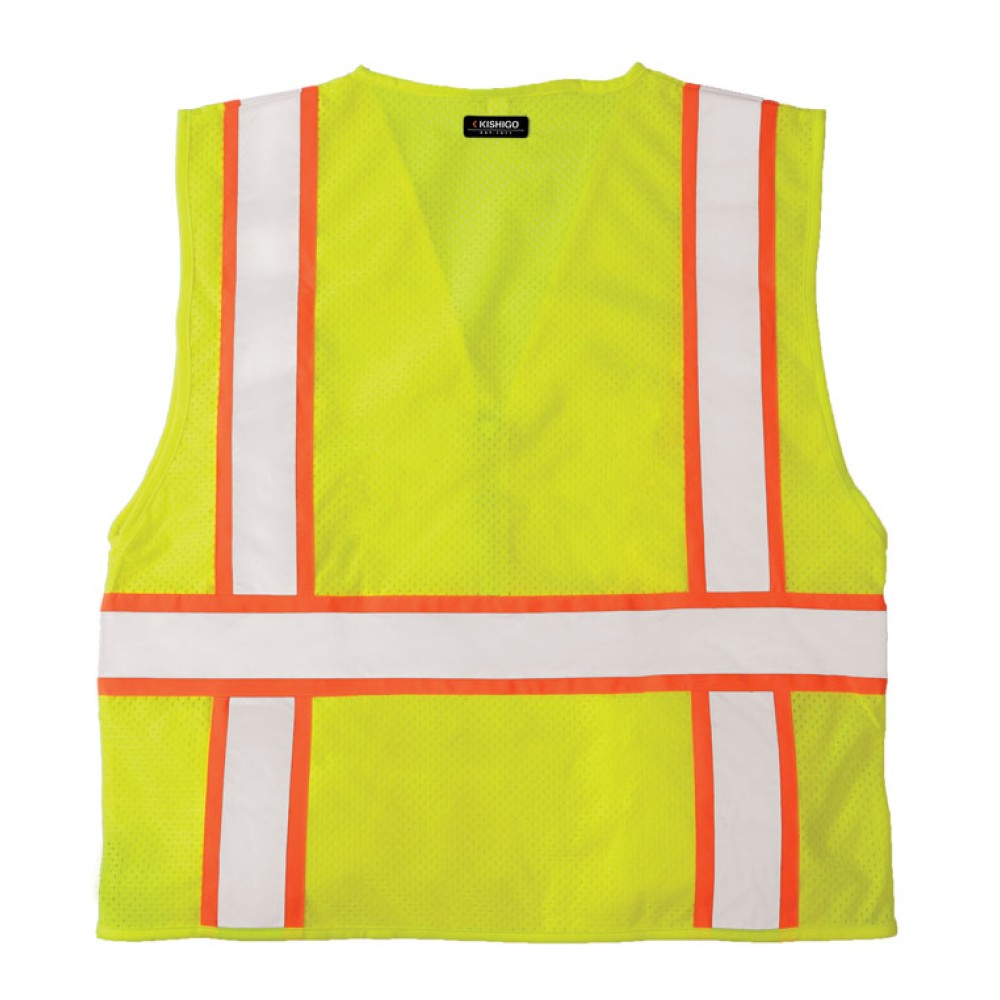 Kishigo 1163 Solid Front with Mesh Back Vest [Lime]