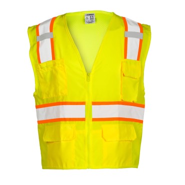 Kishigo 1163 Solid Front with Mesh Back Vest [Lime]