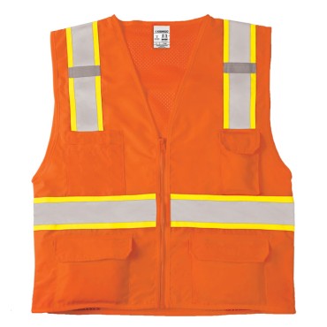 Kishigo 1163 Solid Front with Mesh Back Vest [Orange]