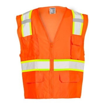 Kishigo 1163 Solid Front with Mesh Back Vest [Orange]