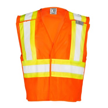 Kishigo 1174 Contrasting Mesh Breakaway Vest [Orange]