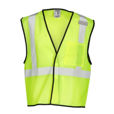 Kishigo 1193 Single Pocket Hook & Loop Mesh Vest - Economy [Lime]