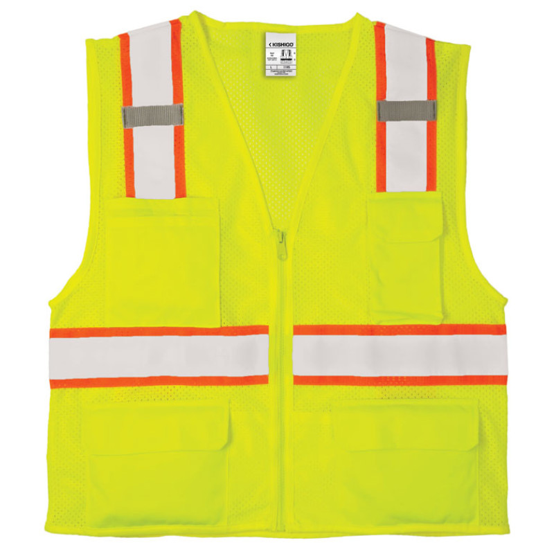 Kishigo 1195 All Mesh Contrast Vest - Lime