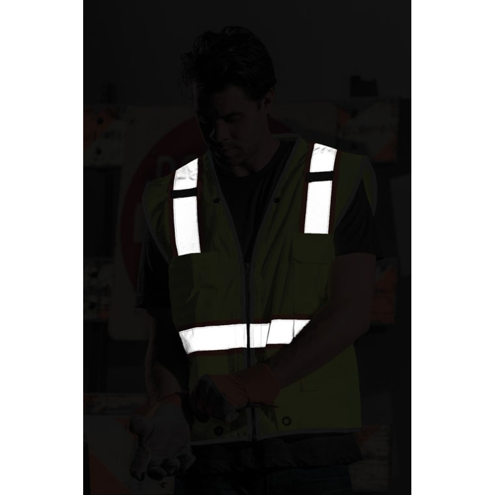 Kishigo 1195 All Mesh Contrast Vest [Lime]
