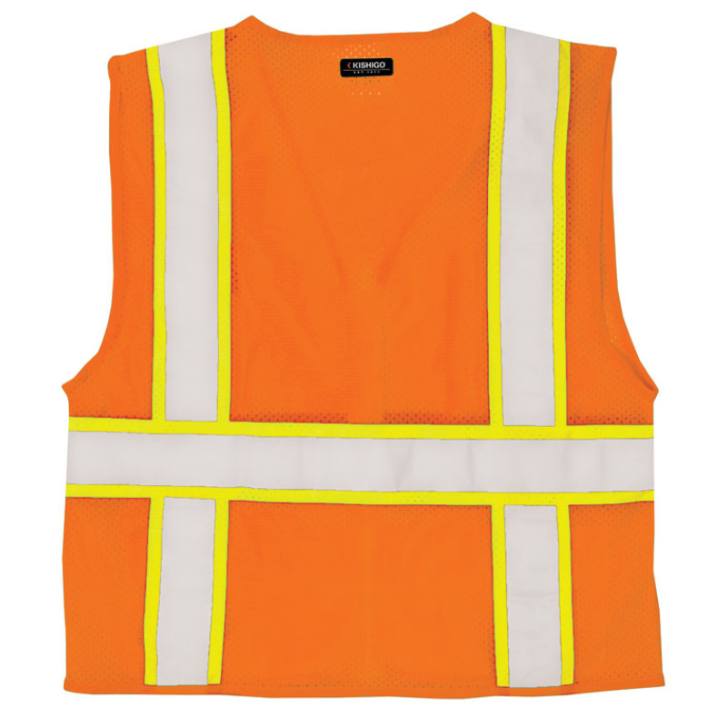 Kishigo 1196 All Mesh Contrast Vest - Orange