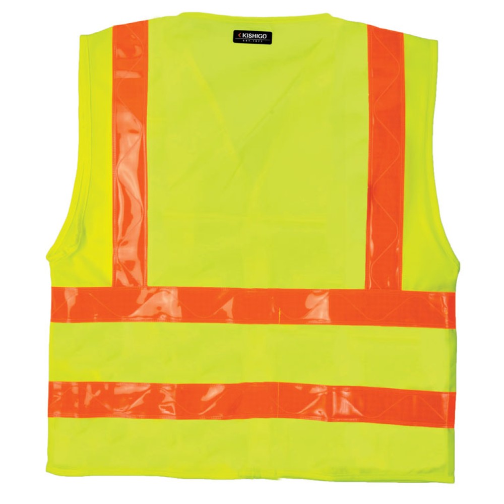 Kishigo 1197 Combined Performance 5 Pocket Solid Vest [Lime]