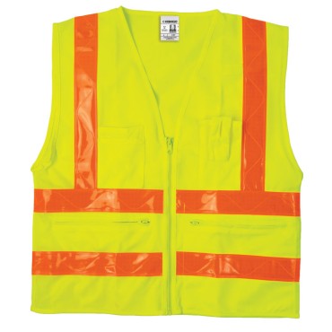 Kishigo 1197 Combined Performance 5 Pocket Solid Vest [Lime]