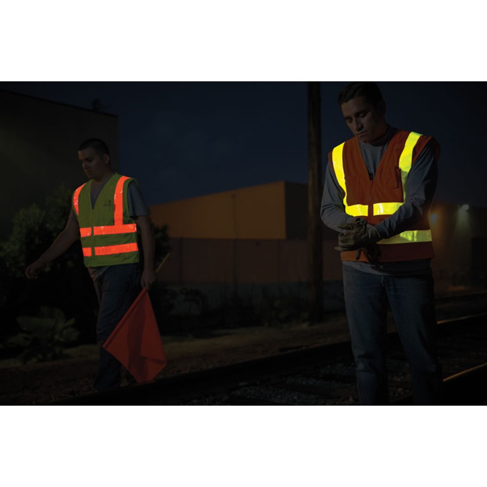 Kishigo 1197 Combined Performance 5 Pocket Solid Vest [Lime]