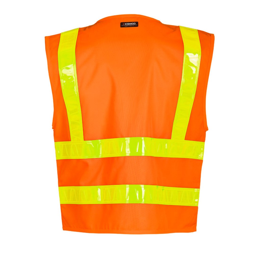 Kishigo 1197 Combined Performance 5 Pocket Solid Vest [Orange]