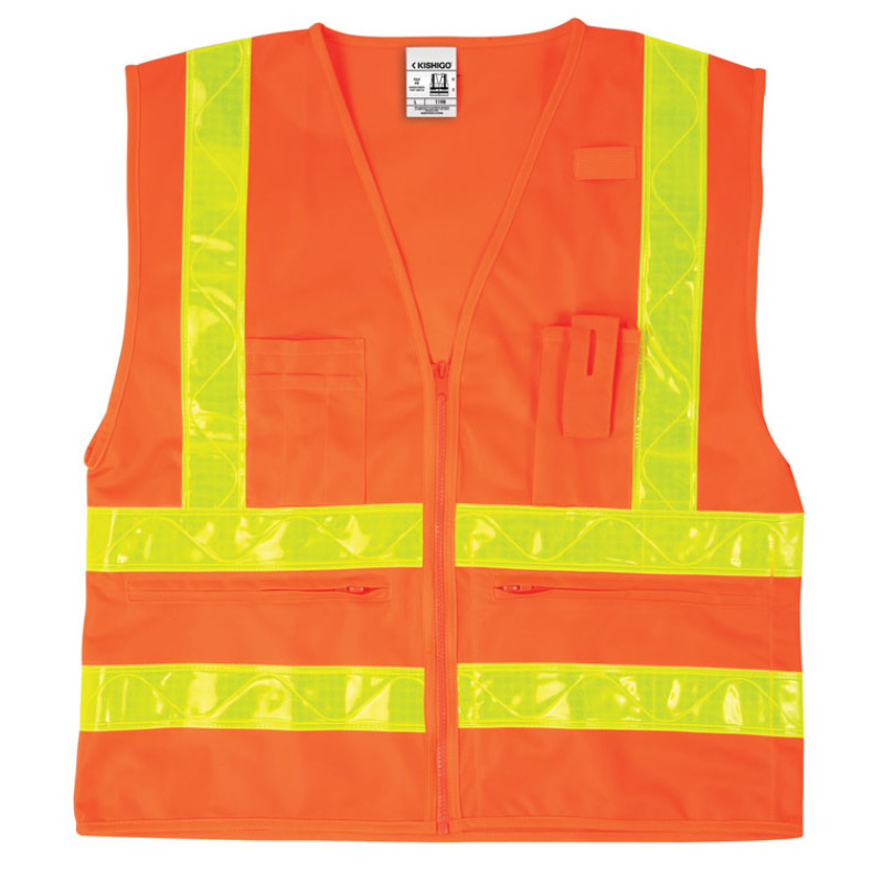 Kishigo 1197 Combined Performance 5 Pocket Solid Vest [Orange]