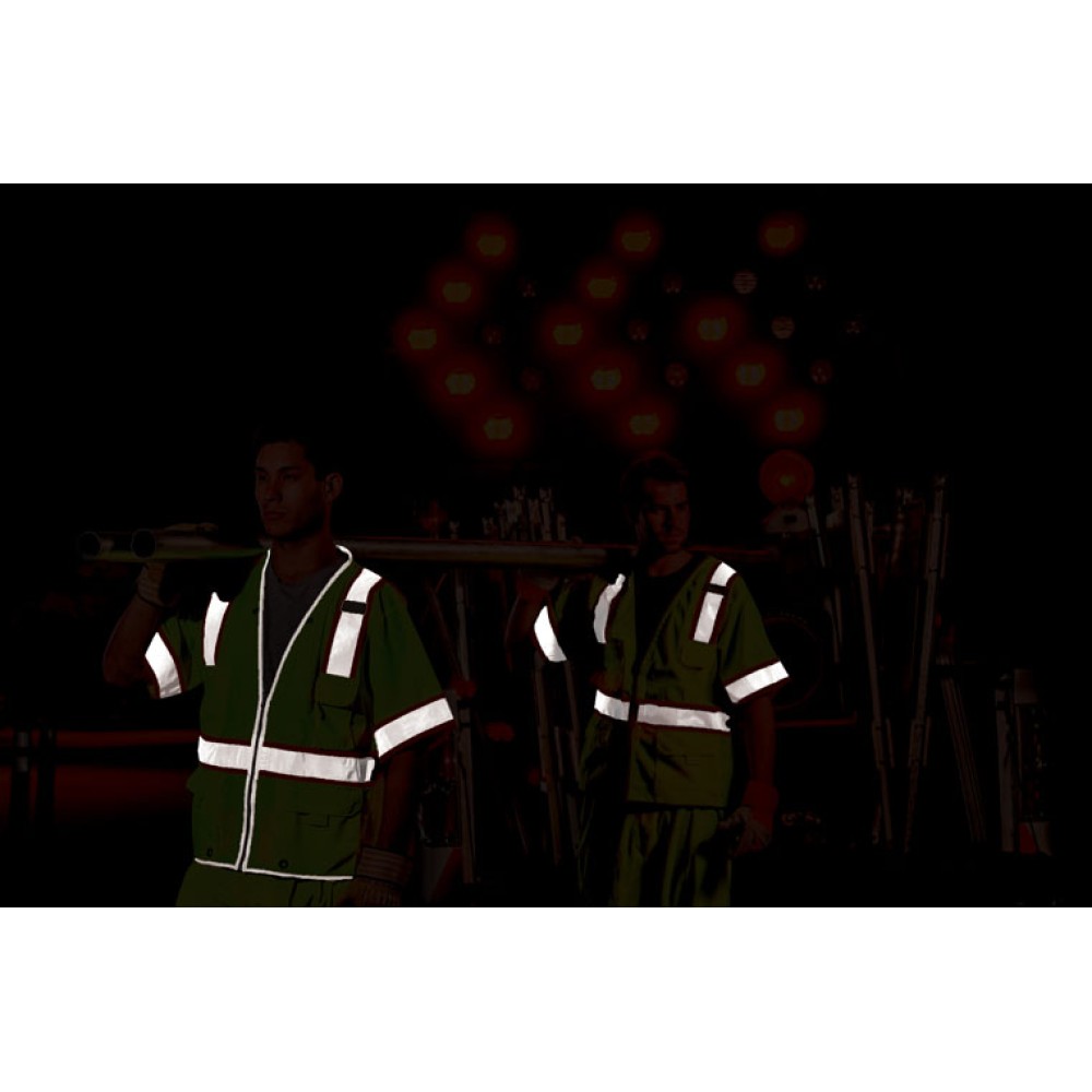 Kishigo 1242 6 Pocket Contrast Mesh Vest [Lime]