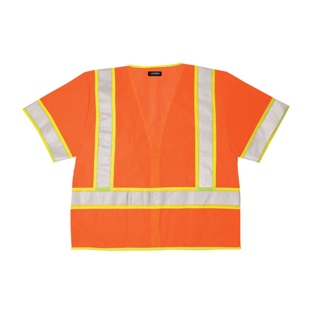 Kishigo 1242 6 Pocket Contrast Mesh Vest [Orange]