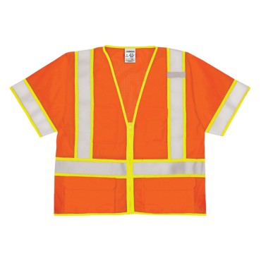Kishigo 1242 6 Pocket Contrast Mesh Vest [Orange]