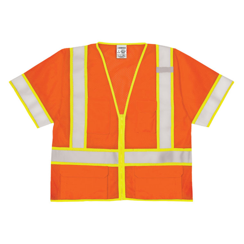Kishigo 1242 6 Pocket Contrast Mesh Vest [Orange]