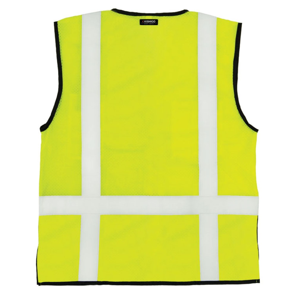 Kishigo 1509 Black Bottom Mesh Vest [Lime]
