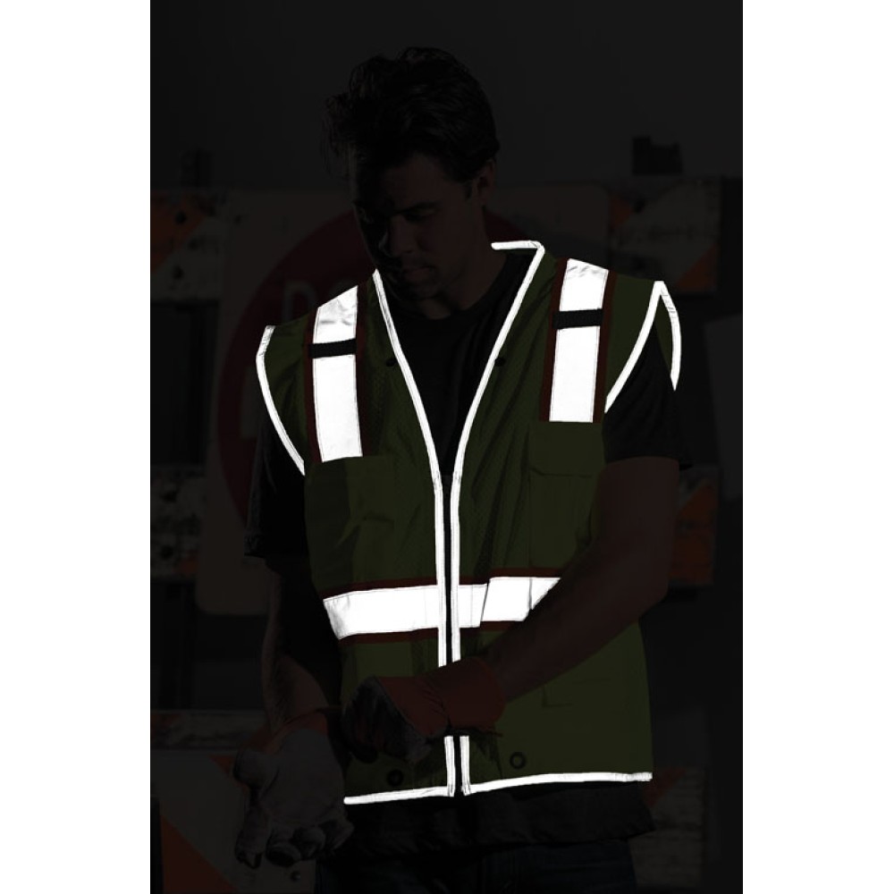 Kishigo 1510 Premium Brilliant Series Heavy Duty Vest [Lime]