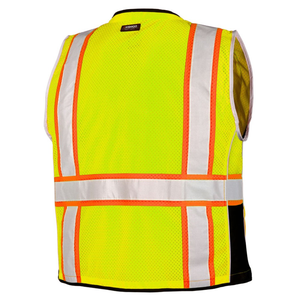 Kishigo 1513 Premium Black Series Heavy Duty Vest [Lime]