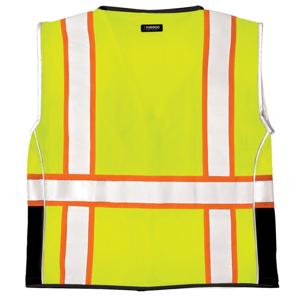 Kishigo 1513 Premium Black Series Heavy Duty Vest [Lime]
