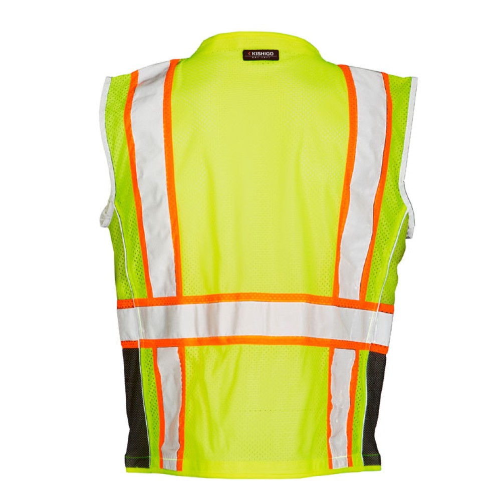 Kishigo 1513 Premium Black Series Heavy Duty Vest [Lime]