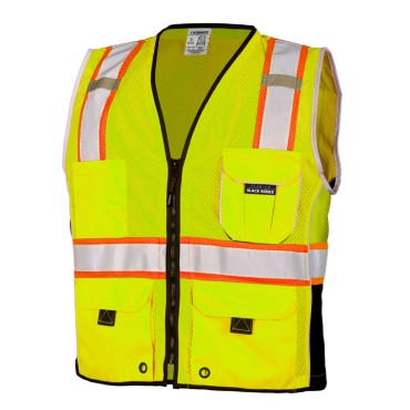 Kishigo 1513 Premium Black Series Heavy Duty Vest [Lime]