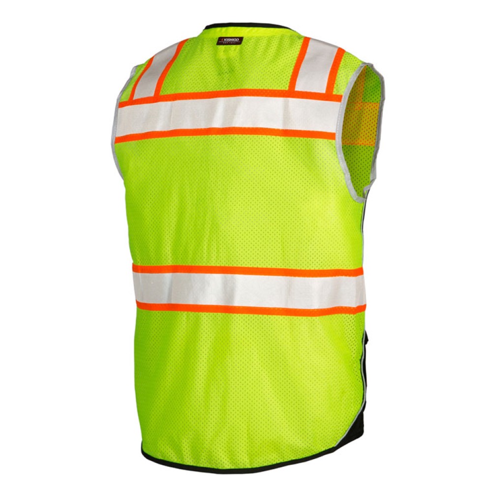Kishigo 1515 Premium Black Series Black Bottom Vest [Lime]