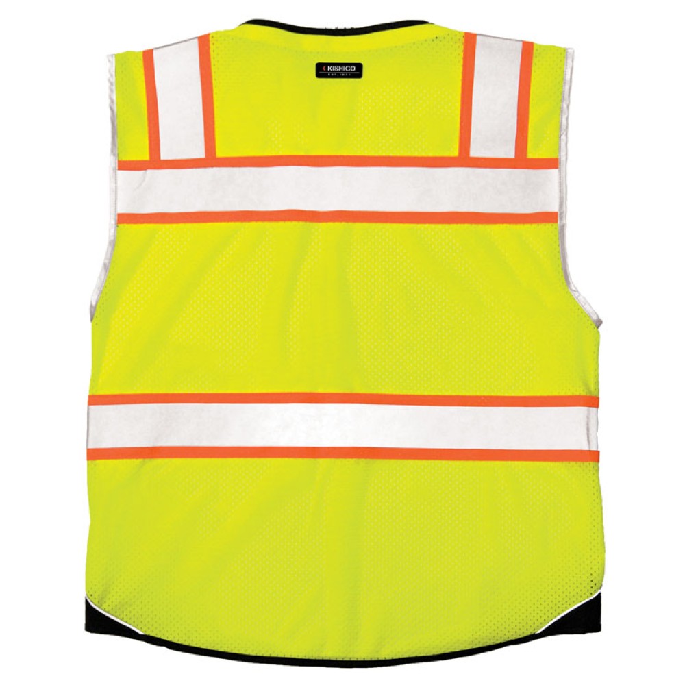 Kishigo 1515 Premium Black Series Black Bottom Vest [Lime]