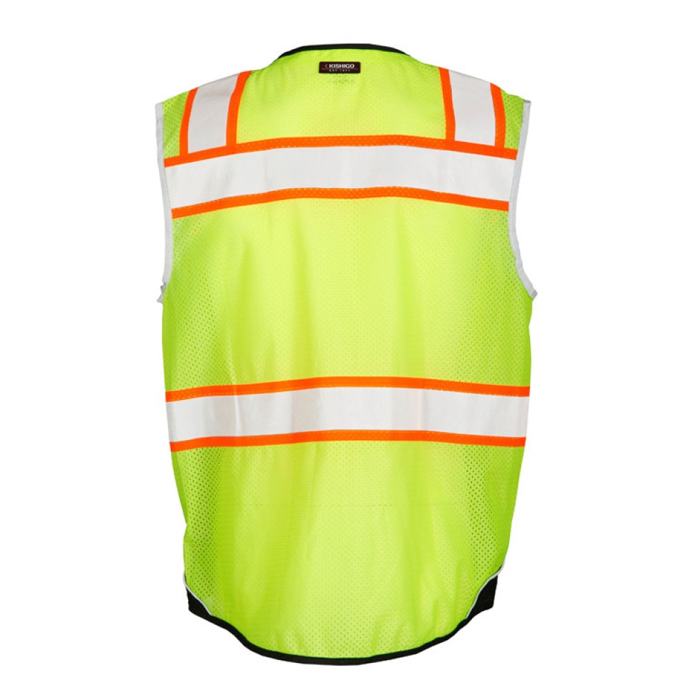 Kishigo 1515 Premium Black Series Black Bottom Vest [Lime]