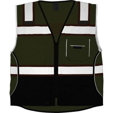 Kishigo 1515 Premium Black Series Black Bottom Vest [Lime]