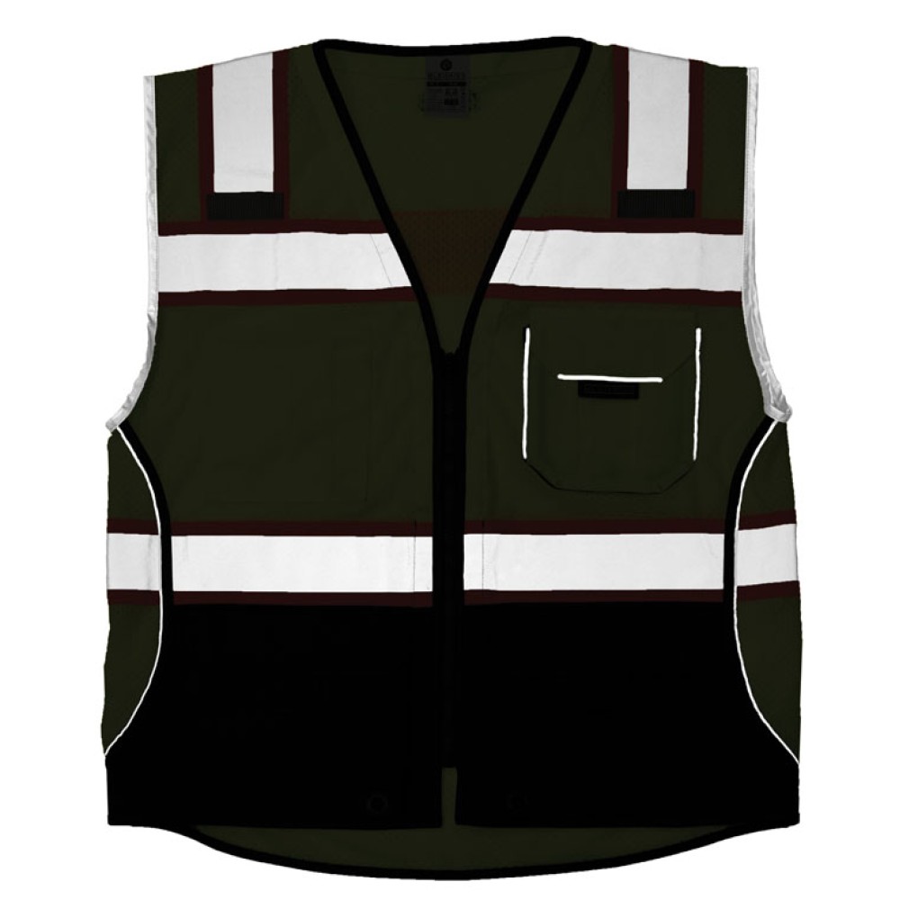 Kishigo 1515 Premium Black Series Black Bottom Vest [Lime]