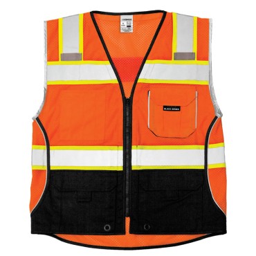 Kishigo 1515 Premium Black Series Black Bottom Vest [Orange]