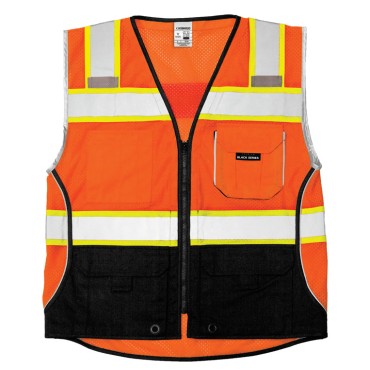 Kishigo 1515 Premium Black Series Black Bottom Vest [Orange]
