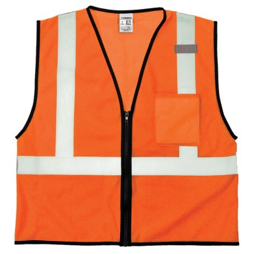 Kishigo 1519 Single Pocket Zipper Mesh Vest - Economy [Orange]