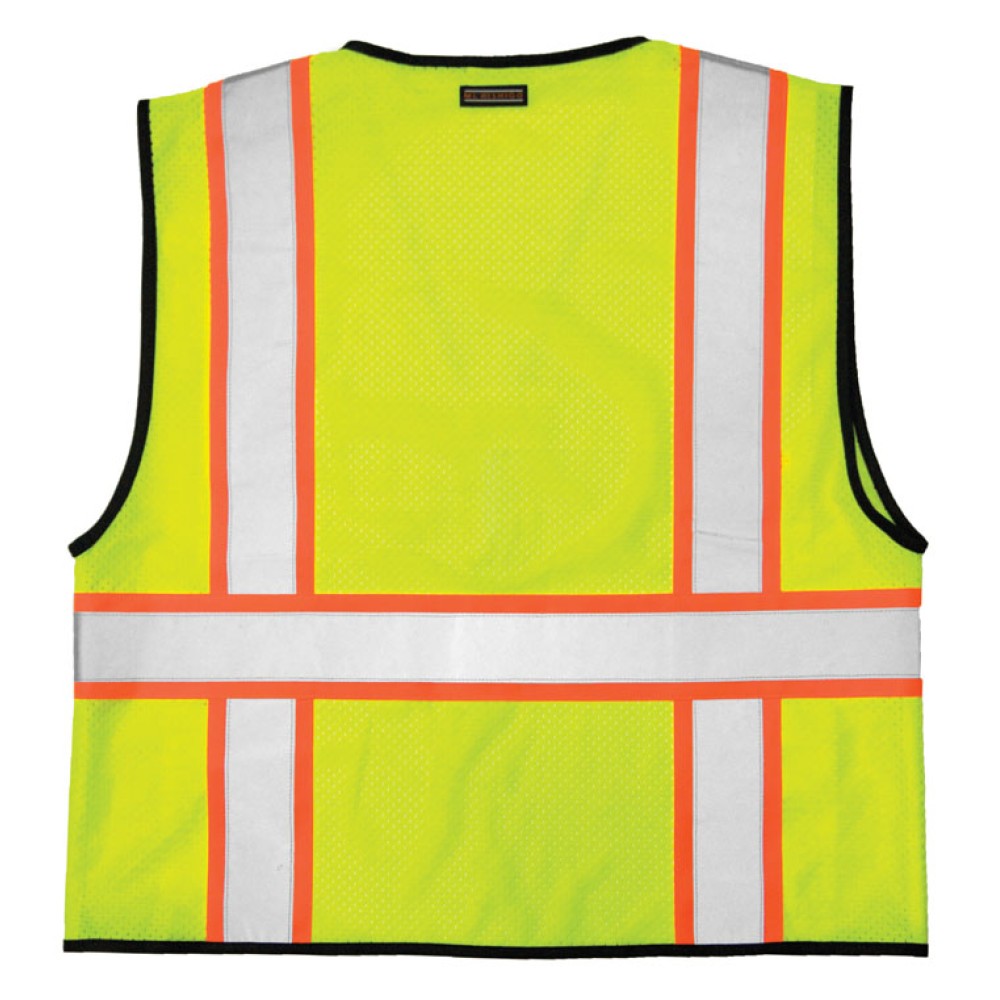 Kishigo 1527 Single Pocket Contrasting Mesh Vest - Economy [Lime]