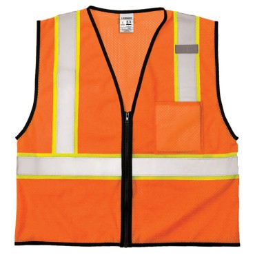 Kishigo 1527 Single Pocket Contrasting Mesh Vest - Economy [Orange]