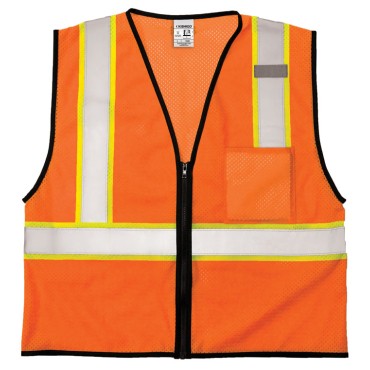 Kishigo 1527 Single Pocket Contrasting Mesh Vest - Economy [Orange]