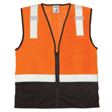 Kishigo 1529 Black Bottom Mesh Vest [Orange]