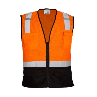 Kishigo 1529 Black Bottom Mesh Vest [Orange]