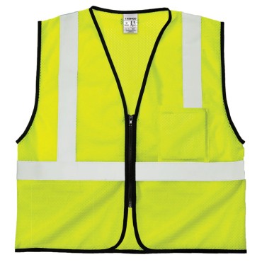 Kishigo 1537 Double Pocket Zipper Mesh Vest - Economy [Lime]
