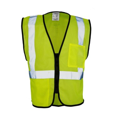 Kishigo 1537 Double Pocket Zipper Mesh Vest - Economy [Lime]