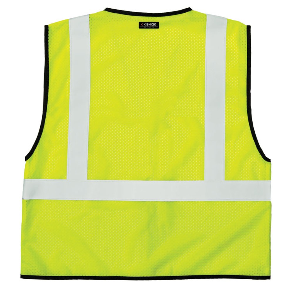 Kishigo 1547 Zipper Mesh Vest - Economy [Lime]