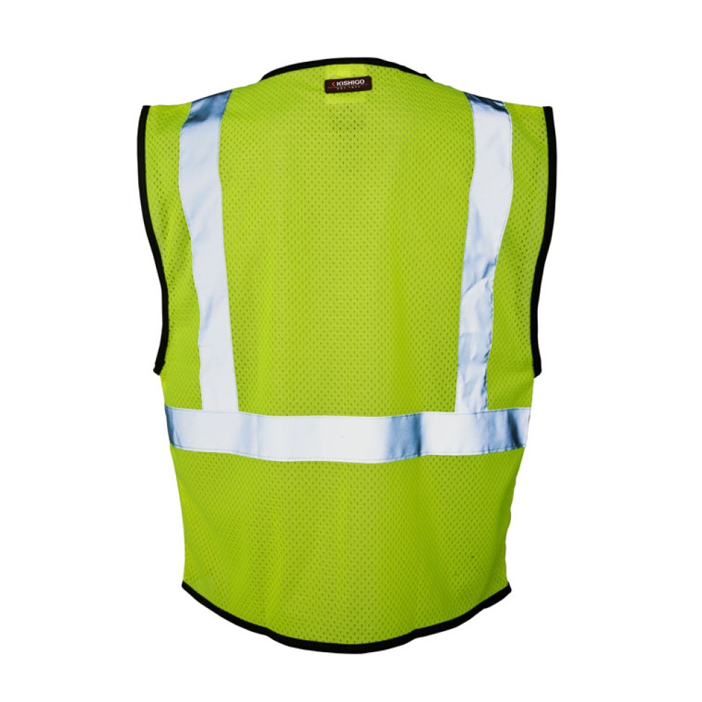 Kishigo 1547 Zipper Mesh Vest - Economy [Lime]